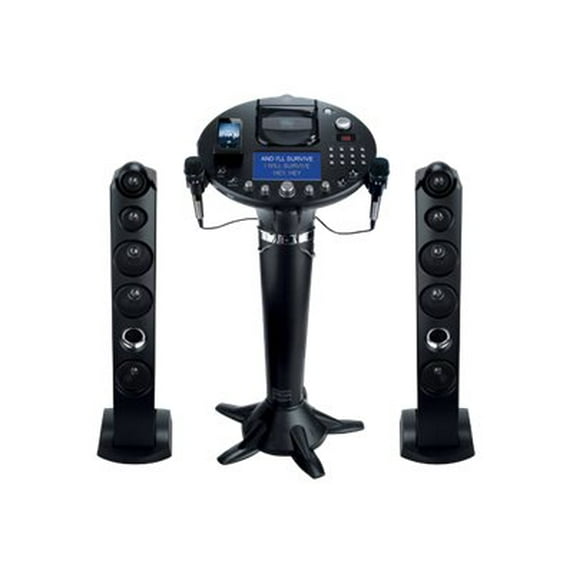 Singing Machine iSM1028Xa - Karaoke system with iPhone / iPod cradle - 7 Watt (total) - black