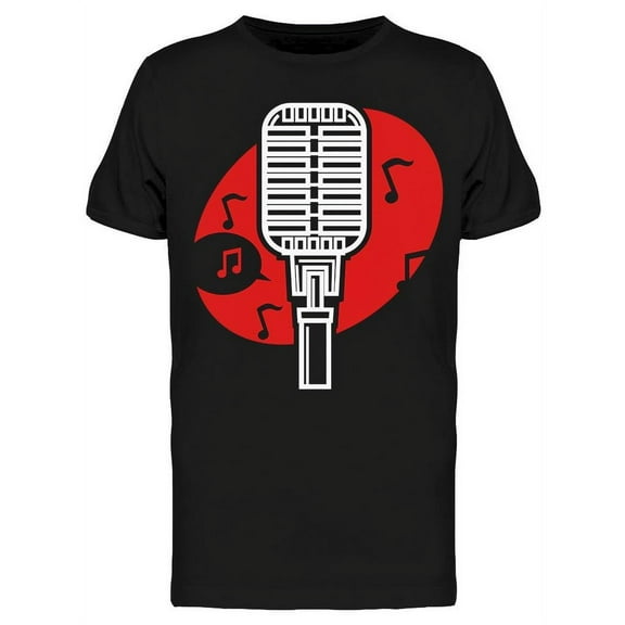 Singing Microphone T-Shirt Men -Image by Shutterstock, Male Large