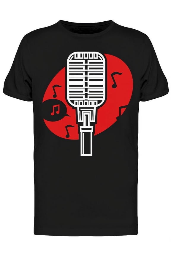 Singing Microphone T-Shirt Men -Image by Shutterstock, Male Large
