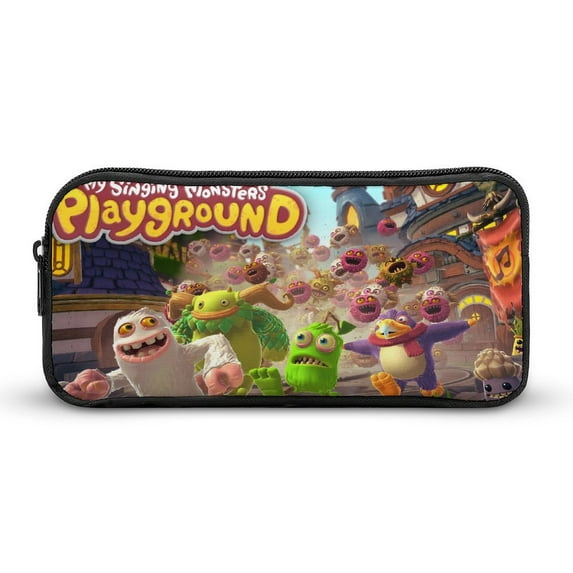 My Singing Monsters Big Capacity Pencil Case, Large Capacity Aesthetic Pencil Pouch Stationery Organizer Pen Case with Zipper, Pencil Case for Office Supplies