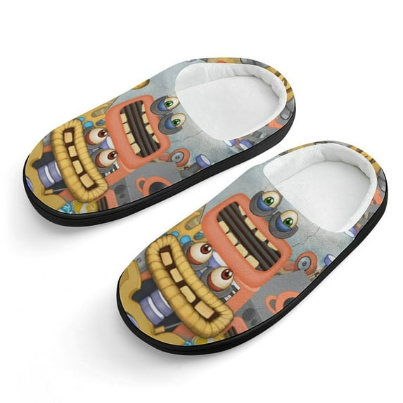 My Singing Monsters Slippers for Kids, Cute Soft Plush Anti-slip Fluffy Fuzzy House Slippers Warm Soft Plush Non-Slip Indoor Outdoor Slip-on Shoes for Boys Girls