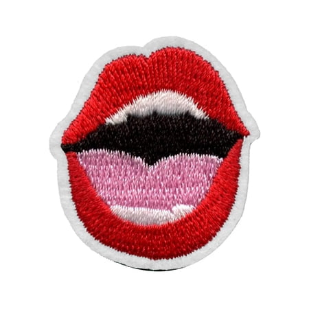 Singing Mouth Embroidered Iron On Patch