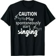 thumbnail image 1 of Singing Music Lover Black T-Shirt Short Sleeve Tee Unisex, 1 of 5