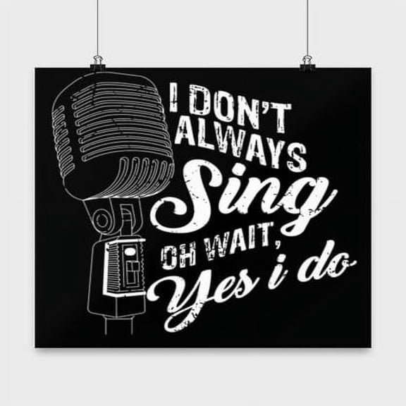 Singing Poster Art - Music Lover Decor - 13x13 Poster Print - Home Wall Art