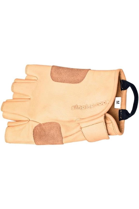 Grippy Leather Gloves - 3/4 Leather Glove for Rigging (Size 8)
