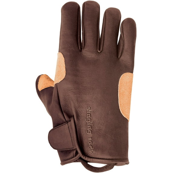 Singing Rock Grippy Leather Gloves - Size M-9 for Superior Grip and Protection