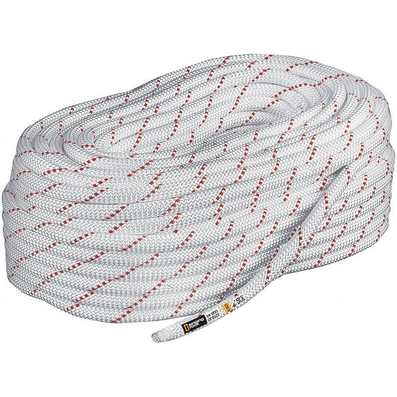 Singing Rock Route 44 11mm Static NFPA Certified Rope - 150' White with Green Tracer