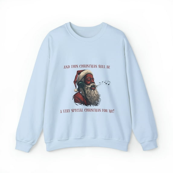 Singing Santa Black Unisex Heavy Blend™ Crewneck Sweatshirt