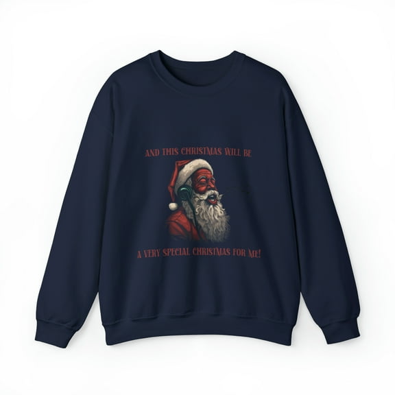 Singing Santa Black Unisex Heavy Blend™ Crewneck Sweatshirt