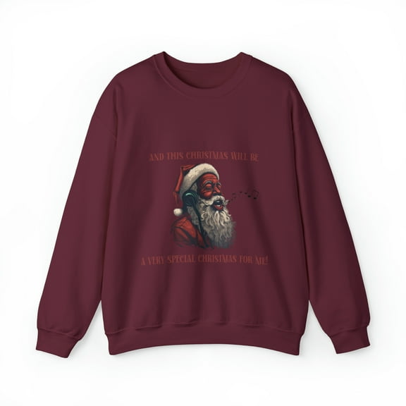 Singing Santa Black Unisex Heavy Blend™ Crewneck Sweatshirt