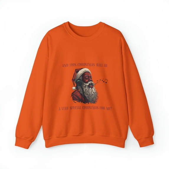Singing Santa Black Unisex Heavy Blend™ Crewneck Sweatshirt