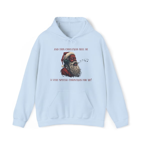 Singing Santa Black Unisex Heavy Blend™ Hooded Sweatshirt