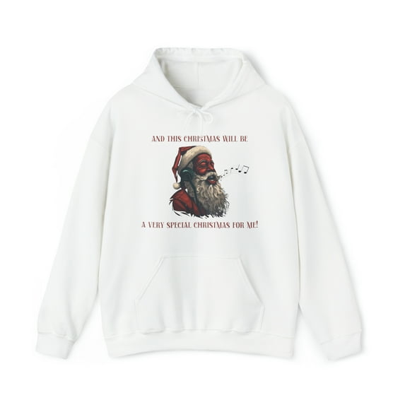Singing Santa Black Unisex Heavy Blend™ Hooded Sweatshirt