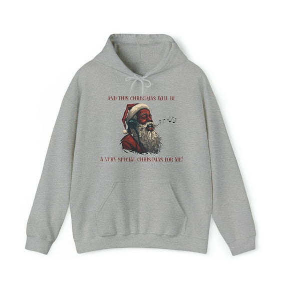 Singing Santa Black Unisex Heavy Blend™ Hooded Sweatshirt