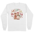 thumbnail image 1 of Singing Snowman and Reindeer Long Sleeve Shirt Unisex Large White, 1 of 5