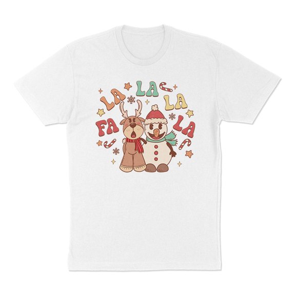 Singing Snowman and Reindeer Shirt Unisex Medium White