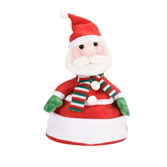 Singing and Dancing Christmas Hat Electric Swing Moving Glowing Santa Hat Plush Funny Xmas Toy Hat Musical Christmas