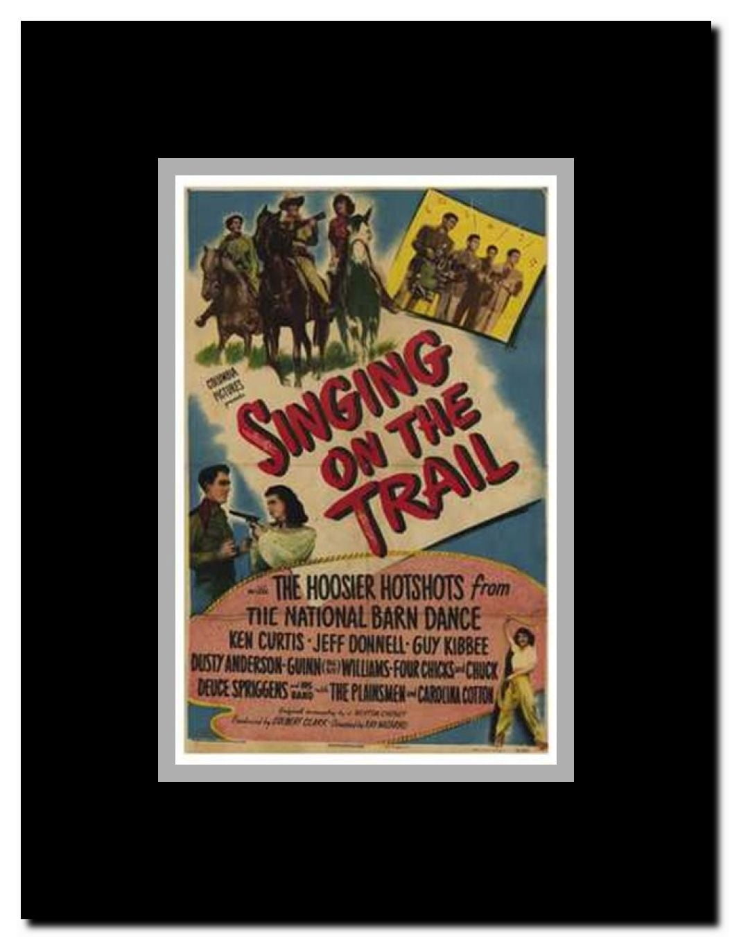 Singing on the Trail Framed Movie Poster