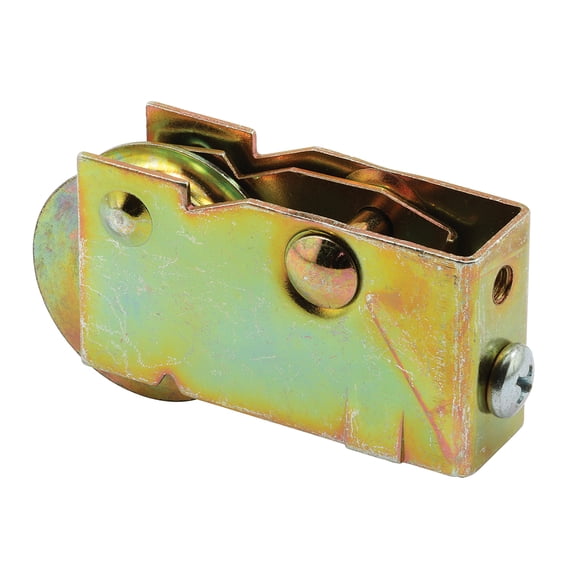Single 1-1/4 in. Steel Roller Assembly, Ball Bearing, Plain Back Housing