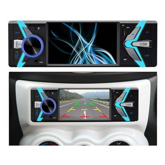 Single 1-DIN 4" Car Radio Bluetooth Multimedia Player Touch Screen Car Stereo w/Wireless Remote FM Receiver USB, TF, AUX