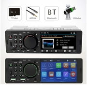 Single 1 DIN 4" inch Touch Screen Car Stereo Bluetooth Handsfree Car Radio FM Audio In-Dash with Rear view Camera MP5 Player TF/2USB/AUX