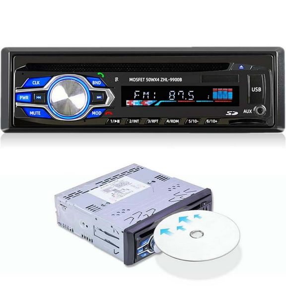 Single 1 Din 12V Car DVD CD Player MP3 Car Stereo Bluetooth Handfree Call Autoradio Bluetooth AUX-IN/USB/TF 4*45W 2 Channels Video Output
