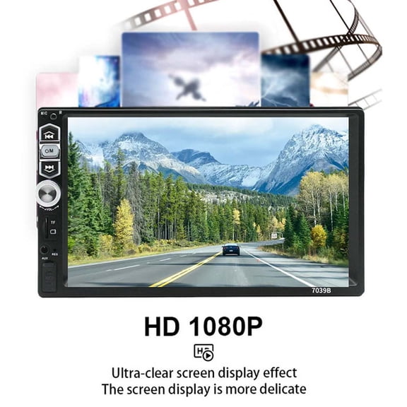 Single 1 Din 7" Car Stereo Radio with Apple Carplay Android Auto Mirror Link HD Touch Screen Car MP5 Player In-Dash Multimedia Bluetooth USB/AUX-IN/TF