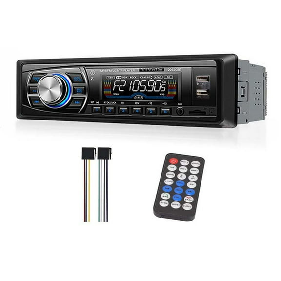 Single 1 Din Car Stereo Radio 24V OLED Color Screen Bluetooth FM Turner Aux-in Support Bluetooth USB/SD/MMC Card Reader Car MP3 Player for ISO Universal