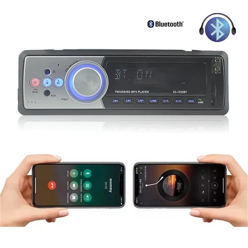 Single 1 Din Car Stereo Radio MP3 Player In-Dash Bluetooth FM Audio USB/AUX/SD In-Dash Unit MP3