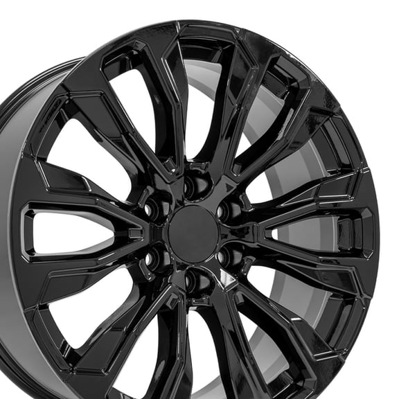 Single(1) OE Wheels CV30 22x9 Gloss Black Rim 6x139.7 28ET