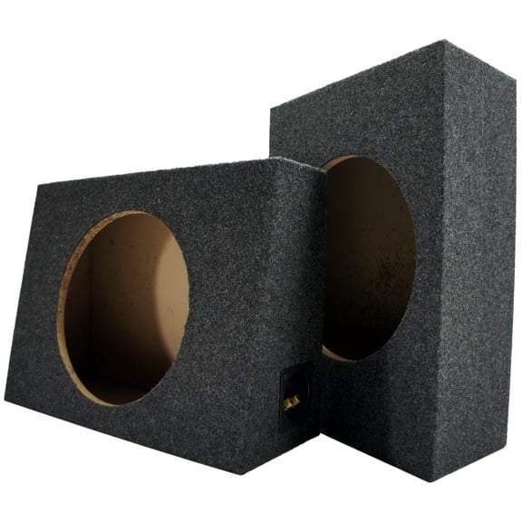 Single 12" Subwoofer Standard Cab Truck Sub Box Enclosure Two Pack (2 Items)