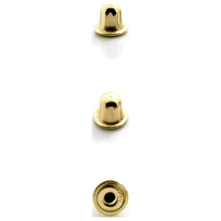 14k Solid White & Yellow Gold Screw Backs Earrings Replacement Findings 4  Size's