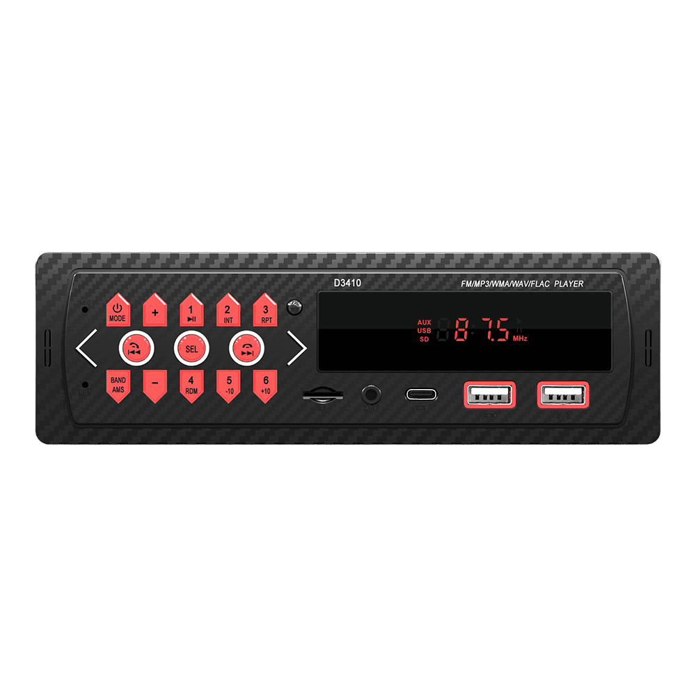 Usb Head Unit Single 1DIN Car Stereo Audio Bluetooth FM MP3 BT Player SD USB Head ...