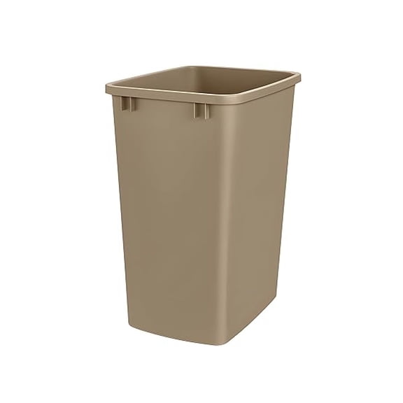 Single 36 Quart Capacity CHAMPAGNE Plastic Waste Recycle Bin, Replacement Garbage Can Container for RECYCLE3 Kitchen Cabinet Pull Out Organizer Trash & Recycling Center, RECYCLECBIN