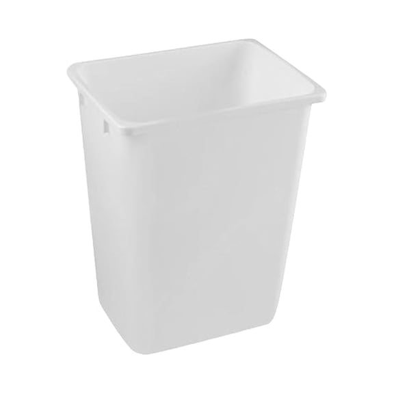 Single 36 Quart Capacity White Plastic Waste Recycle Bin, Replacement Garbage Can Container for ROKRECYCLE3 Kitchen Cabinet Pull Out Organizer Trash and Recycling Center, ROKRECYCLEBIN
