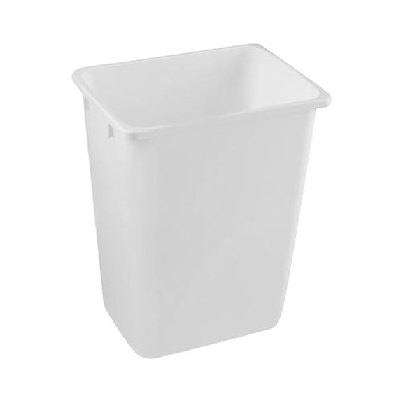 Single 36 Quart Capacity White Plastic Waste Recycle Bin, Replacement Garbage Can Container for ROKRECYCLE3 Kitchen Cabinet Pull Out Organizer Trash and Recycling Center, ROKRECYCLEBIN