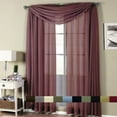 thumbnail image 1 of (Single) Abri Rod Pocket Crushed Sheer Curtain Panel with Matching Scarf, 1 of 1