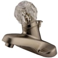 thumbnail image 1 of Single Acrylic Handle Faucet With Plastic Pop-Up - Satin Nickel Finish, 1 of 1