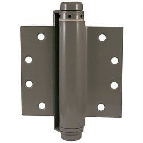 Single Action Barrel Spring Hinge for Metal Doors - Adjustable Self Closing - Prime Finish for Painting - 6" Inch x 4.5" Inch - 2 Pack