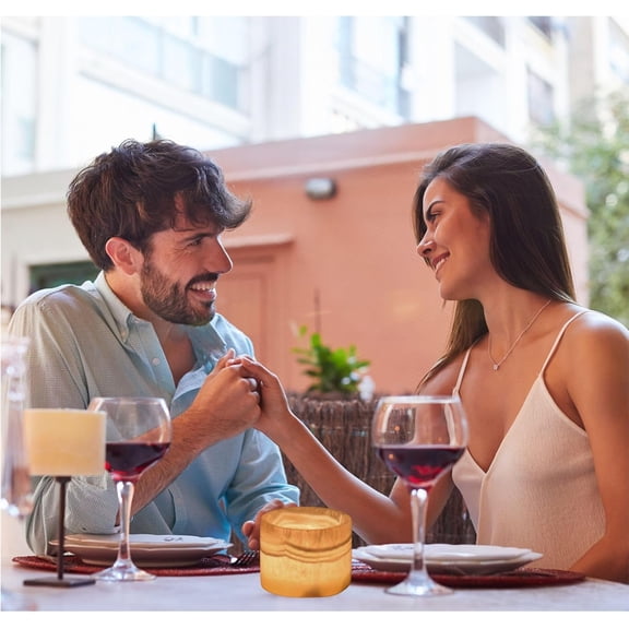 Single Alabaster Candle Holder, Sturdy Tealight Candle Holders, Translucent Stone for Calming Glow, Perfect for Ambient Lighting & Gifts, Warm Illumination, Multiple Sizes