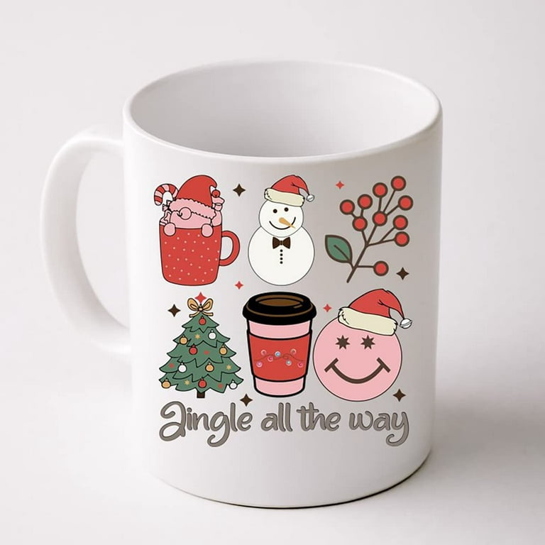 Hot Sale Santa Deer Snowman Tree Print Coffee Cup Christmas Party