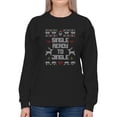 thumbnail image 1 of Single, And Ready To Jingle Sweatshirt Women -Smartprints Designs, Female 4X-Large, 1 of 4