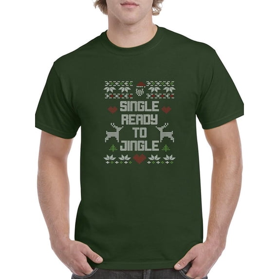 Single, And Ready To Jingle T-Shirt Men -Smartprints Designs, Male x-Large