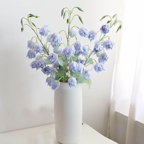Single Artificial Campanula Flower, 15cm Lifelike Decoration for Home, Wedding, or Event Centerpieces