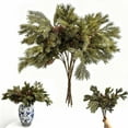 thumbnail image 1 of Single Artificial Cedar Pine Branch with Pine Cones, 26 Inch Realistic Winter Greenery Stem for Wreaths, Garlands, Table Centerpieces, DIY Holiday Decor by&nbsp;posdfud, 1 of 9