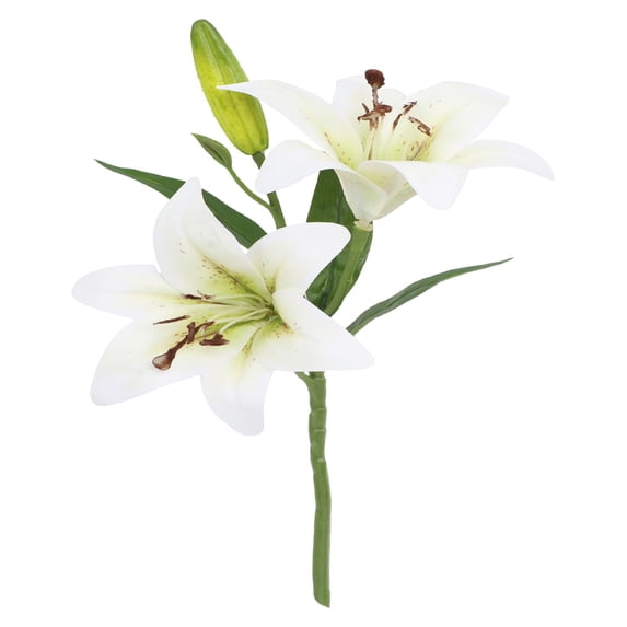Single Artificial Lily, Loetky Realistic Artificial Flowers Colorful Flower Decorations, Plant Ornament For Indoor Decoration Tall Vase Arrangements Home Wedding Table Centerpieces