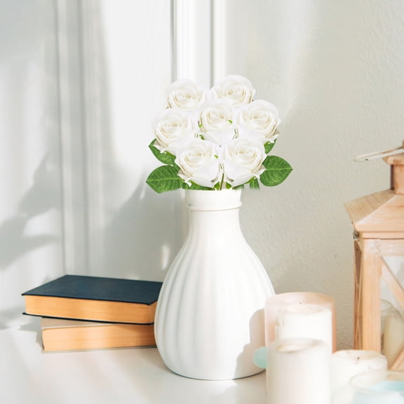 Single Artificial Rose 21 Inch Realistic Flower High Simulation Bouquet For Wedding Anniversary And Elegant Home Decor