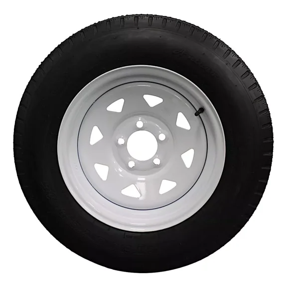 (Single Assembly) Antego Tire and Wheel 205/75D15 Trailer Tire – Reinforced 6-Ply-Ply Design, 15.0-Inch Rim – Built for Long-Distance Hauling & Stability | A15604500116206ST20575D15