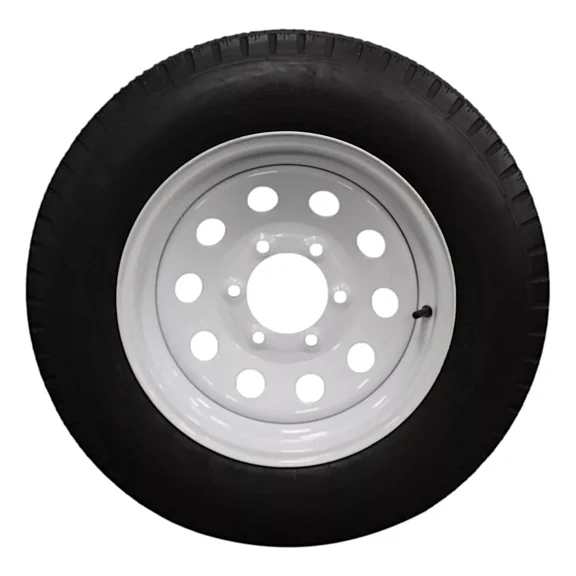 (Single Assembly) Antego Tire and Wheel 205/75D15 Trailer Tire Reinforced 6-Ply-Ply Design, 15.0-Inch Rim Built for Long-Distance Hauling & Stability | A15604520116206ST20575D15