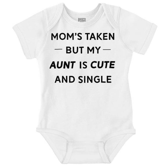 Single Aunts Funny Cute Niece Nephew Romper Boys or Girls Infant Baby Brisco Brands 18M